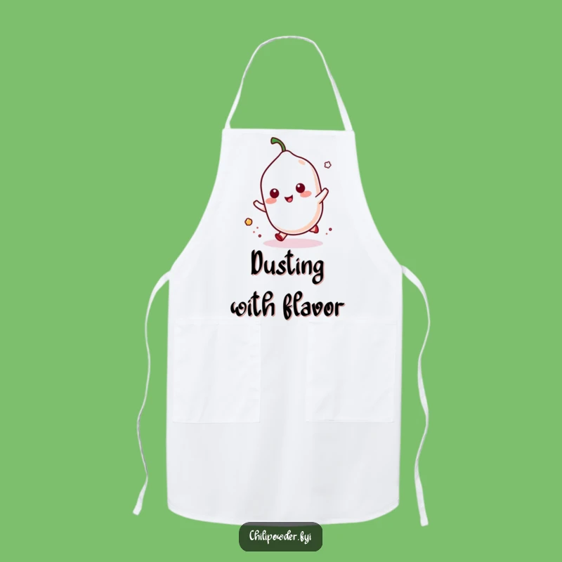 Funny Hopping Chili Dust Apron - Cook with Playful Energy