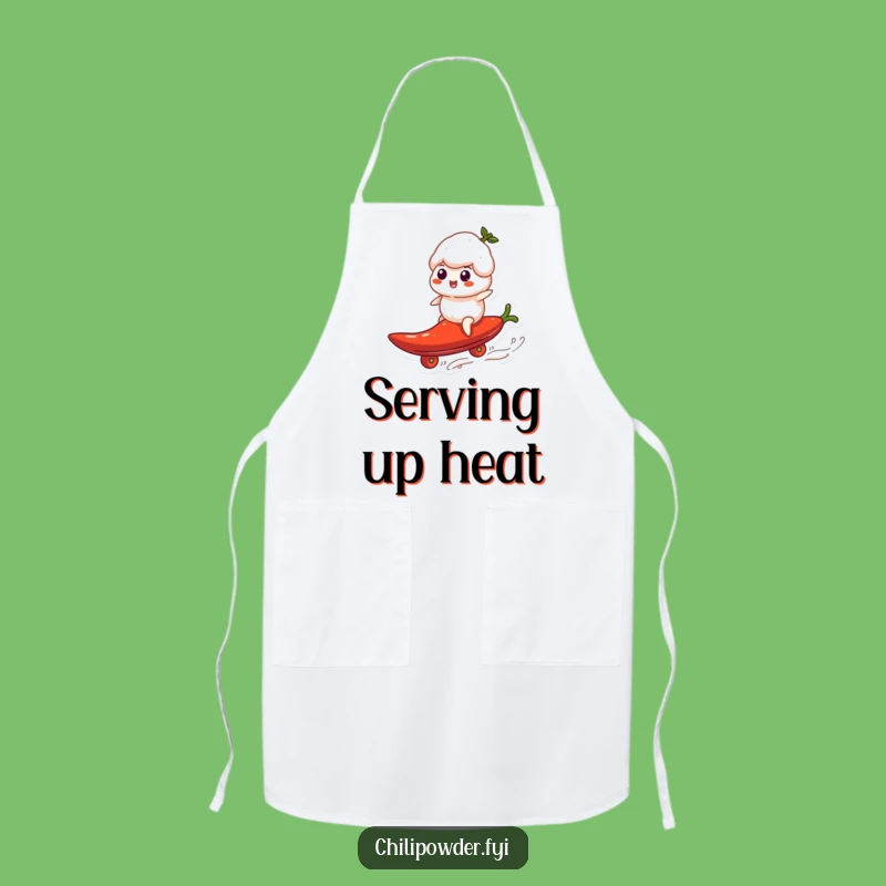 Funny Chili Powder Surf Apron - Hilarious Kitchen Wear for Spice Loving Chefs