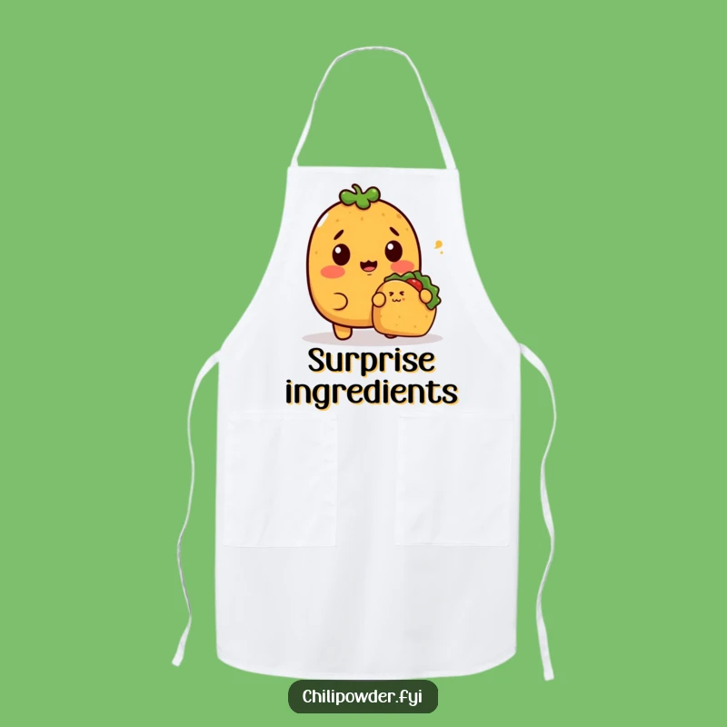 Funny Kawaii Chili Powder Apron: Hilarious Kitchen Reactions to Tacos