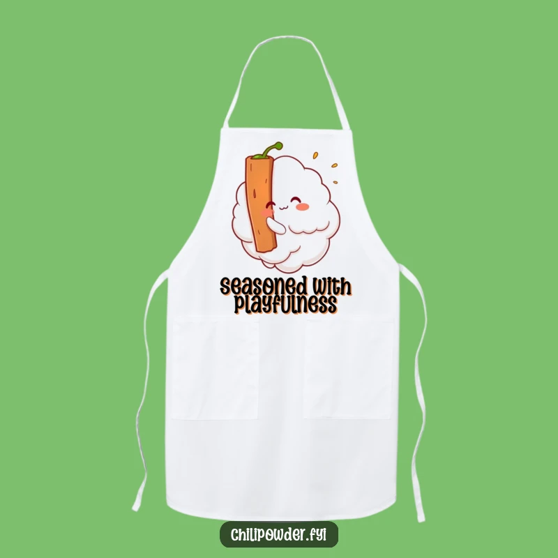 Funny Kawaii Chili Powder Cloud Apron A Whimsical Cooking Gift