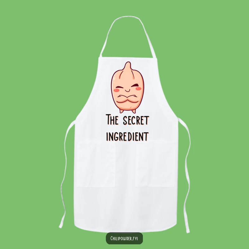 Funny Kawaii Chili Wink Apron: Mischievous Chef Gift
