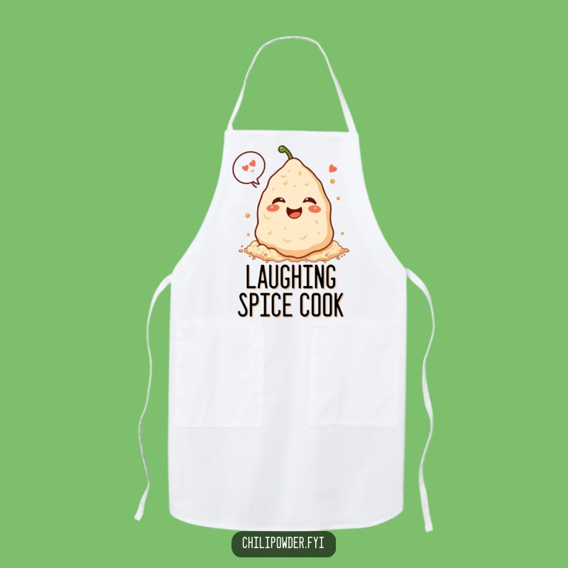 Funny Laughing Kawaii Chili Pile Apron - Cook with a Smile Gift