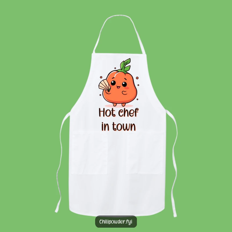 Funny Dramatic Chili Fan Apron - Cook with Theatrics Gift