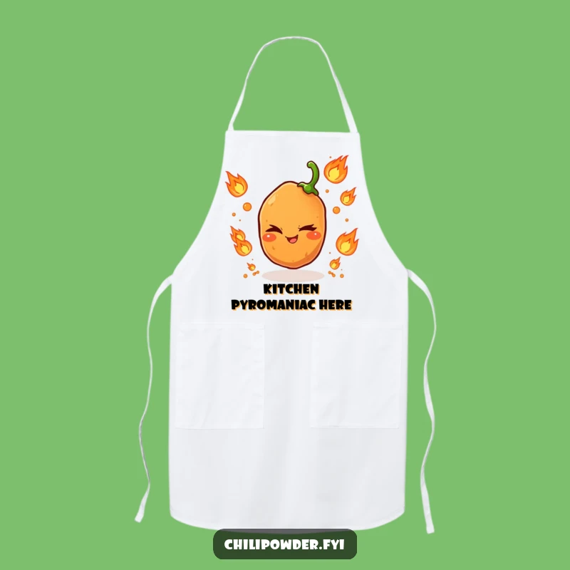 Funny Chili Flame Juggling Apron: Cook with Daring Fun!