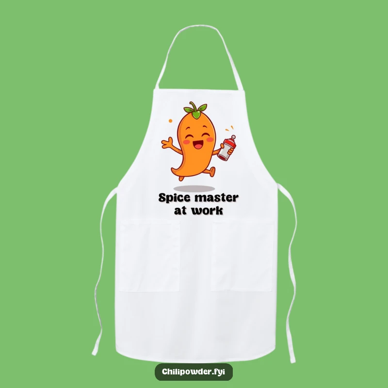 Funny Chili Powder Leap Apron: Exciting Spice Shaker Chef Gift