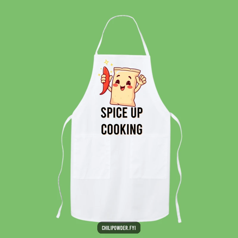 Funny Chili Powder High-Five Apron: Cook with Spicy Enthusiasm