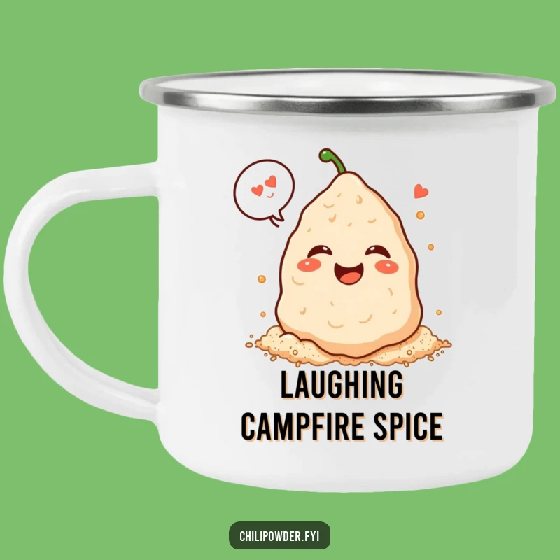 Funny Laughing Kawaii Chili Pile Camping Mug - Campfire Chuckles Gift