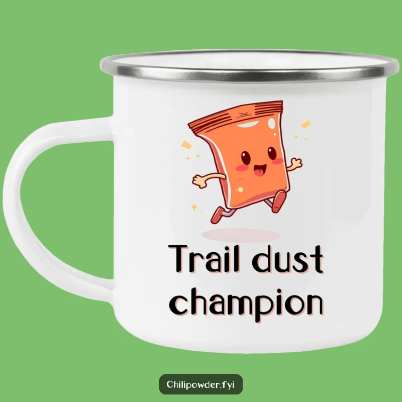 Funny Sparkle Run Chili Powder Camping Mug - Adventure Spice Character Drinkware!