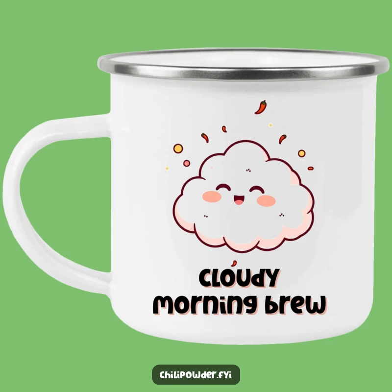 Outdoor Funny Chili Cloud Camping Mug: Joyful Adventures