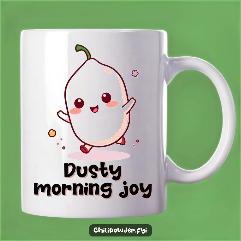 Funny Hopping Chili Dust Mug - Energetic Spice Gift for Active People