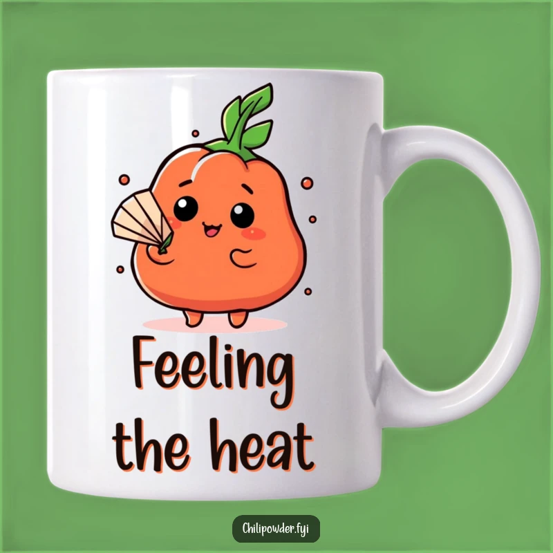 Funny Dramatic Chili Fan Mug - Overheating Spice Humor Gift