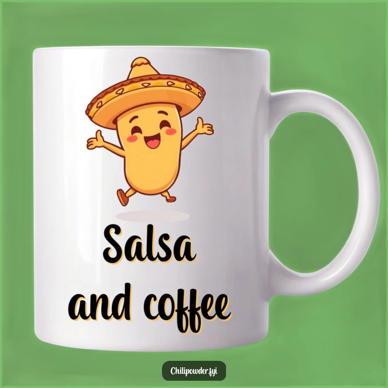 Funny Chili Powder Fiesta Mug: Wild Dancing Sombrero Spice Gift