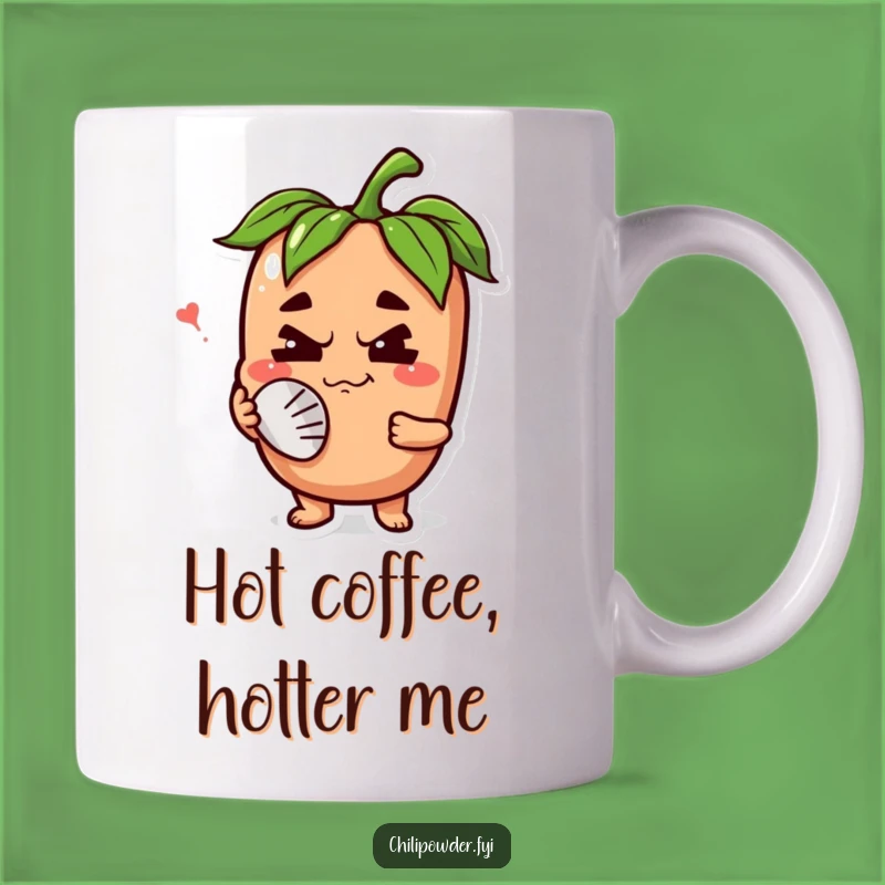 Funny Chili Powder Grimace Mug: Fanning Face Spice Lover Gift