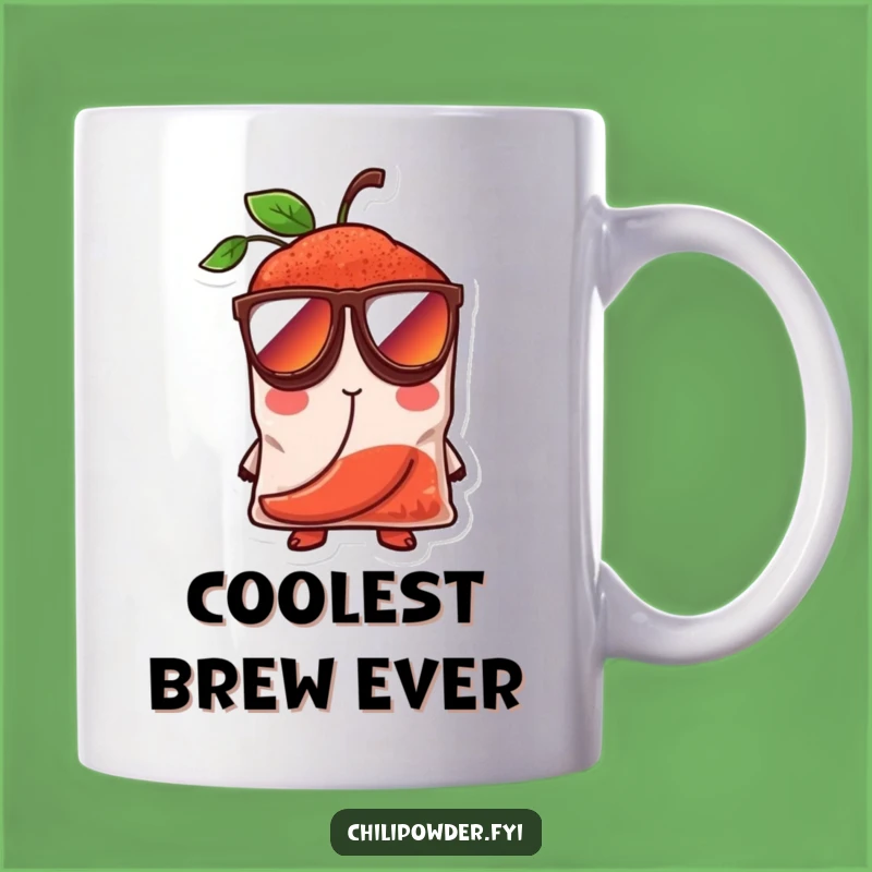 Funny Cool Chili Powder Mug Gift - Confident Spice Character With Shades!