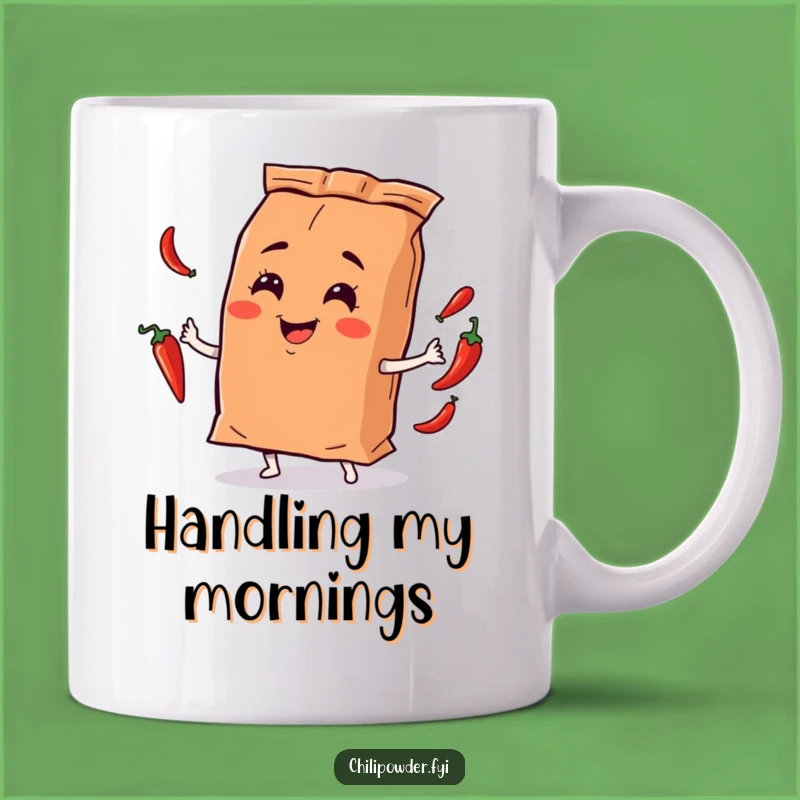 Funny Juggling Chili Powder Mug - Playful Spice Character Skillful Gift!