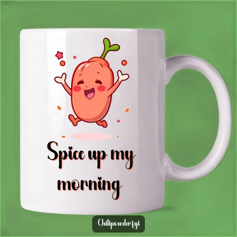 Funny Kawaii Chili Powder Mug: Spice Up Your Day with Celebration!