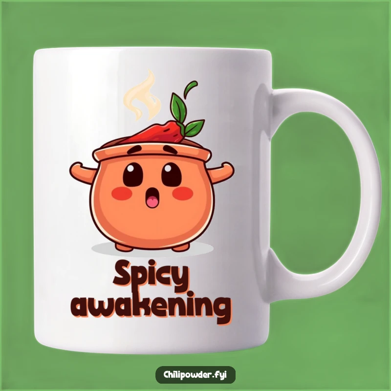 Funny Surprised Chili Pot Mug: Steamy Humor Gift for Spice Lovers