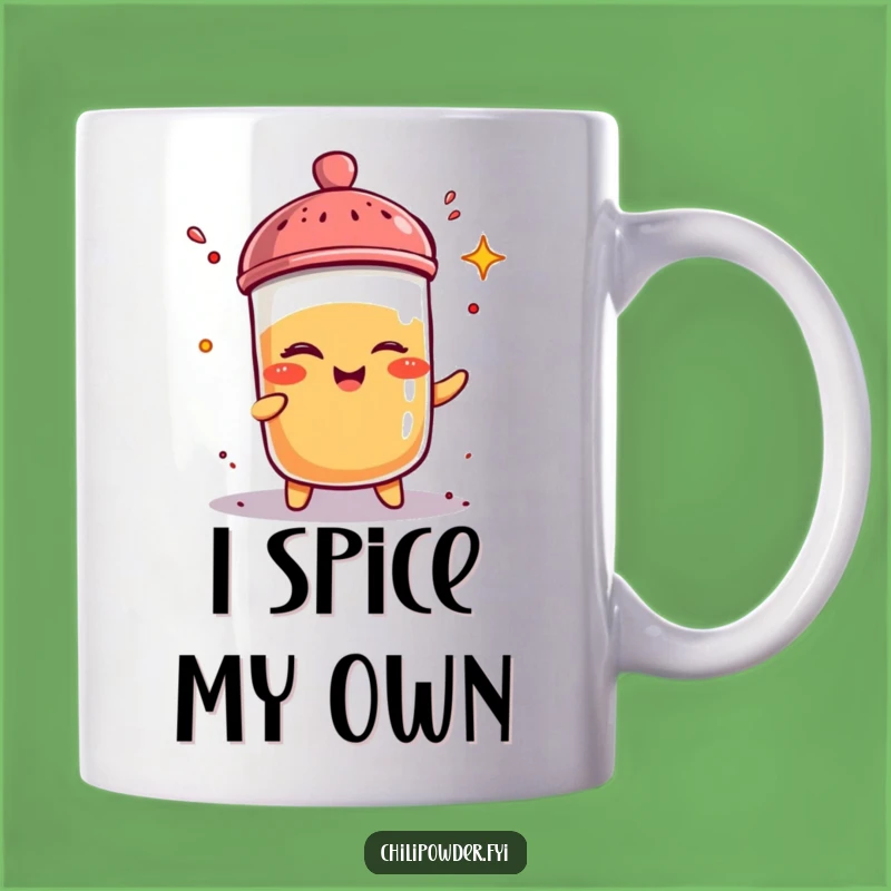 Funny Chili Powder Wink Mug - Cheeky Spice Shaker Humor Gift