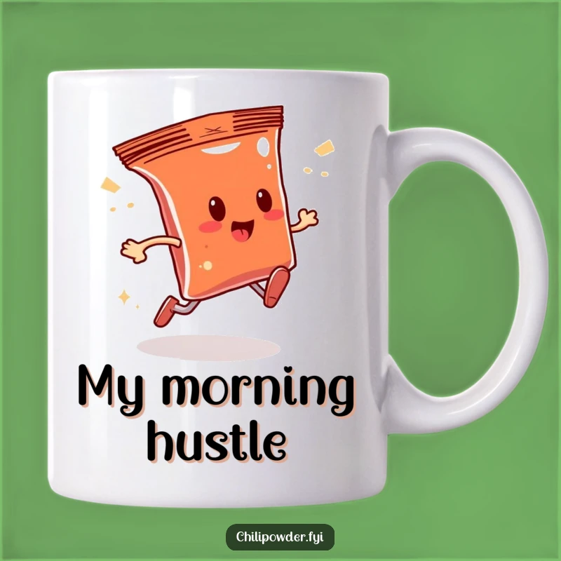 Funny Sparkle Run Chili Powder Mug Gift - Adorable Spice Character Speeding Away!