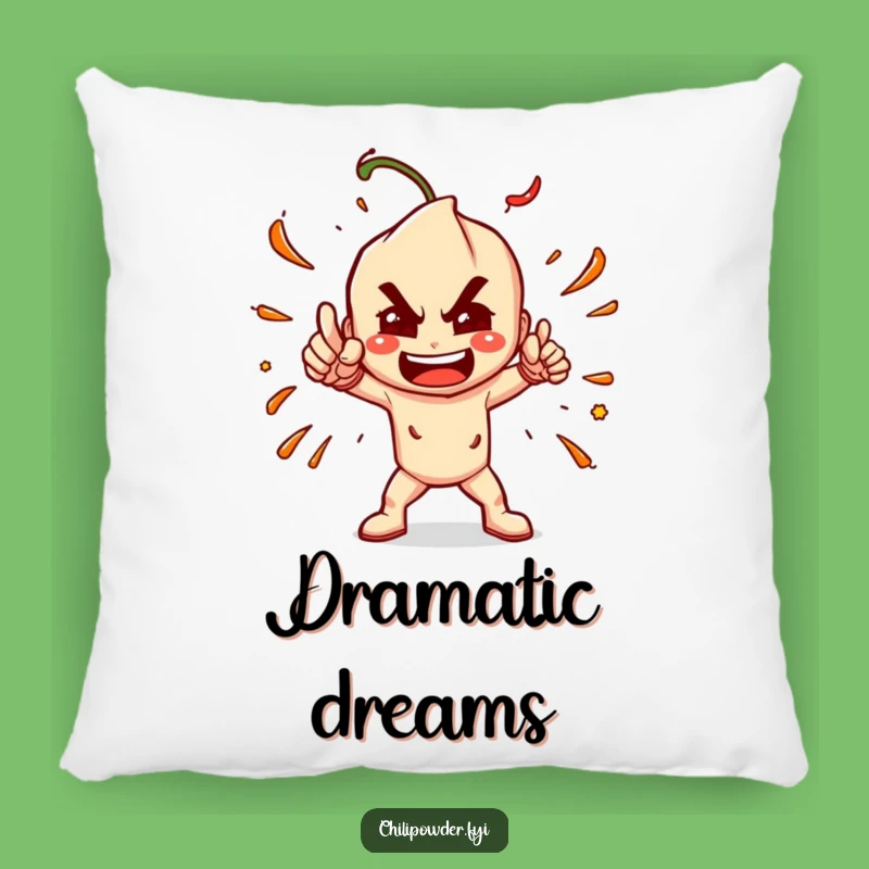 Funny Chili Powder Pose Pillow: Comfy Coziness with Spicy Drama