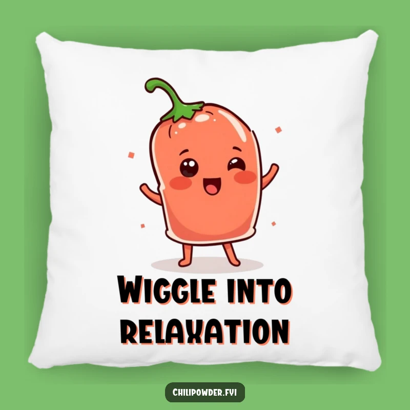 Funny Kawaii Chili Pouch Dance Pillow - Cozy Shimmy Humor Accent