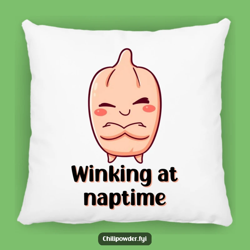 Funny Kawaii Chili Wink Pillow: Mischievous Accent, Cozy Gift