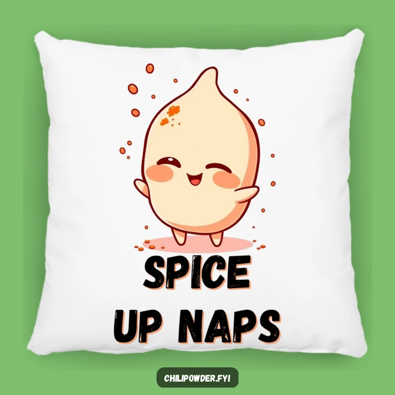Funny Winking Chili Powder Pillow - Comfy Spice Character Accent