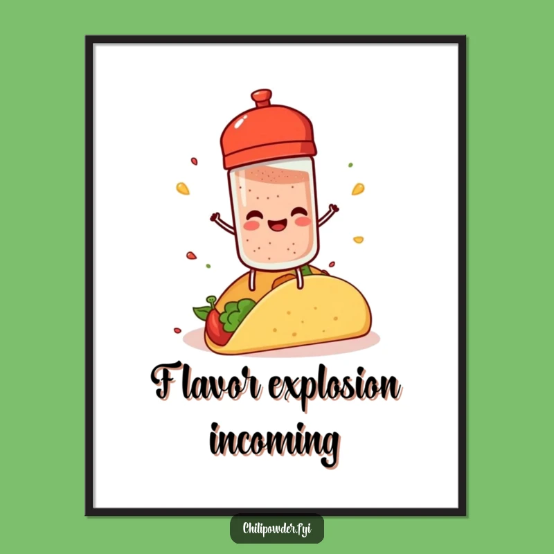 Funny Chili Shaker Digital Art: Instant Taco Spice For Your Walls!