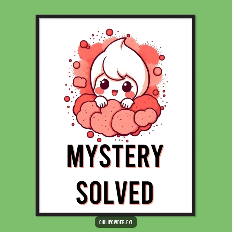 Funny Chili Powder Peek Digital Art: Instant Mystery Decor