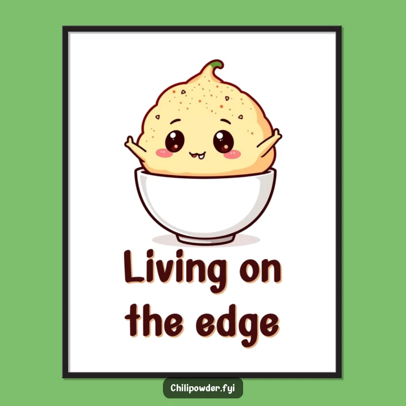 Funny Chili Powder Puff Digital Print: Instant Spice and Smiles