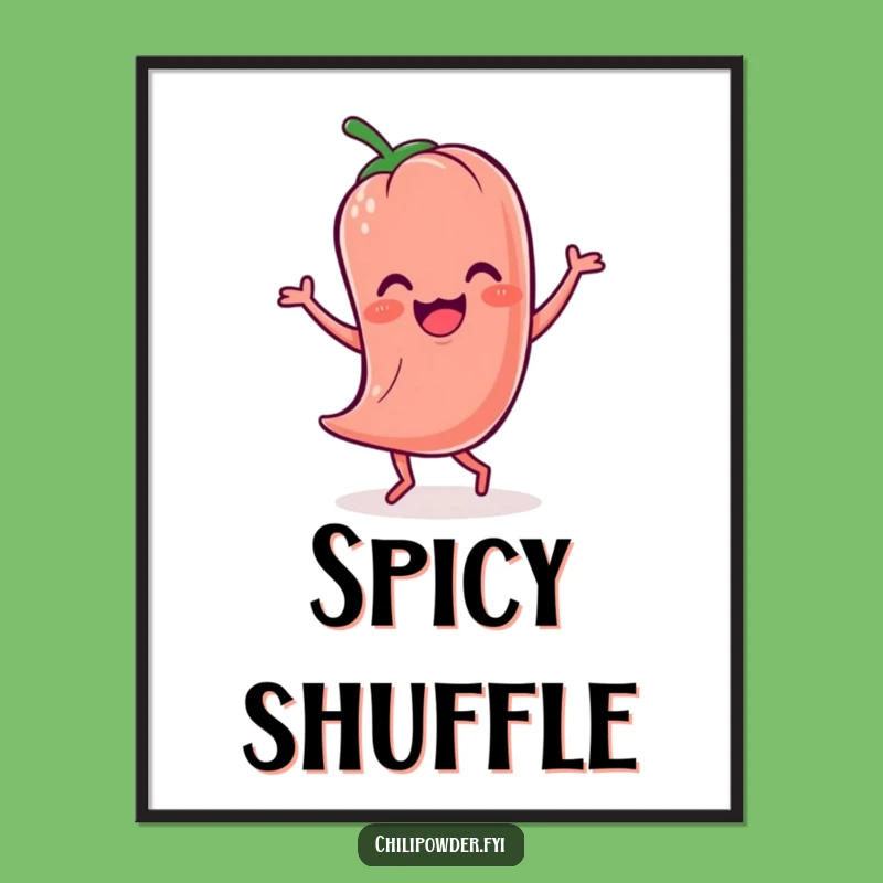 Funny Kawaii Chili Powder Jig Art Print A Hilarious Decor