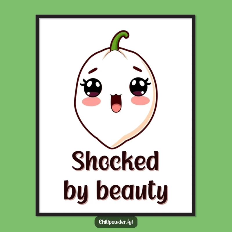 Funny Kawaii Chili Powder Surprise Print - Hilarious Spicy Cartoon Art Gift