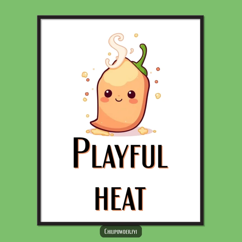 Funny Steamy Chili Digital Art - Instant Playful Heat