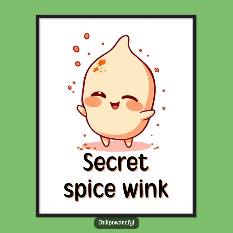 Funny Winking Chili Powder Digital Art - Instant Playful Spice Decor