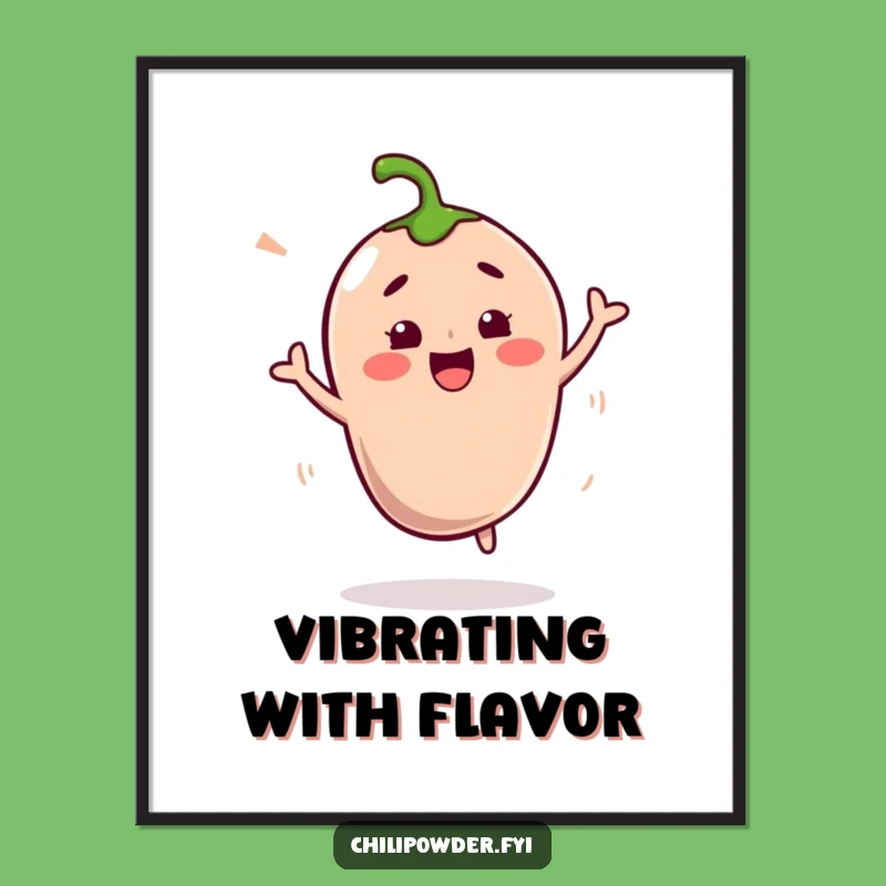 Funny Kawaii Chili Powder Shimmy Digital Print: Instant Spice and Humor for Your Space
