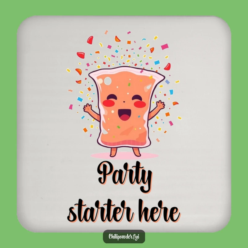 Funny Chili Coaster Set: Confetti Spice for Festive Table Protection