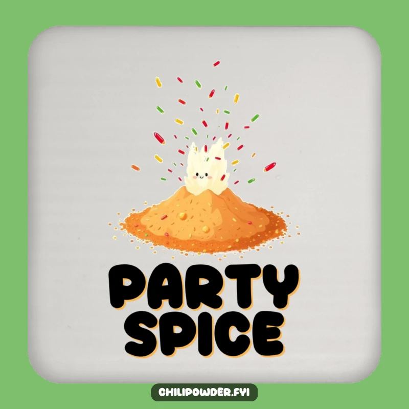 Funny Chili Powder Confetti Coaster: Protect Surfaces with Spicy Humor