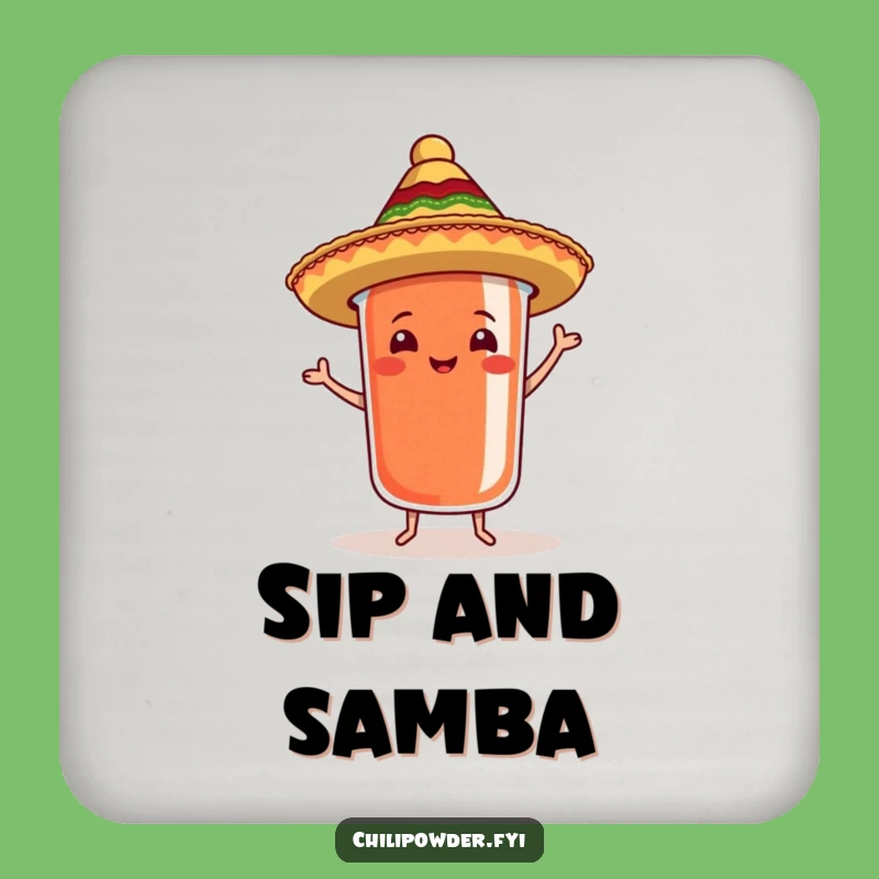 Funny Chili Sombrero Coaster: Sip with Spicy Festivity