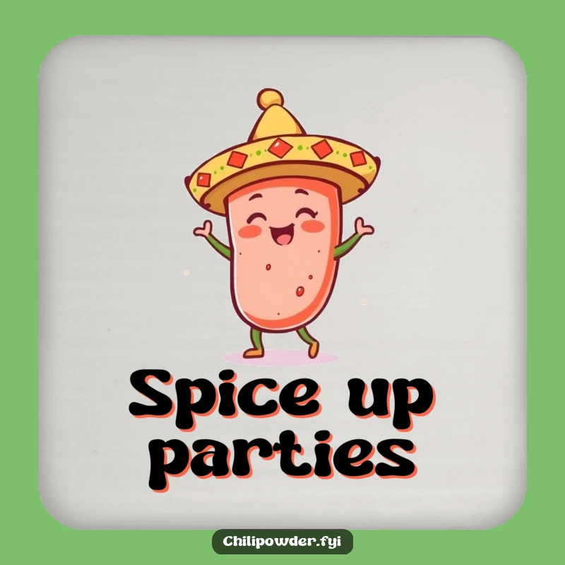 Funny Dancing Chili Sombrero Coaster - Fiesta Protection for Tables