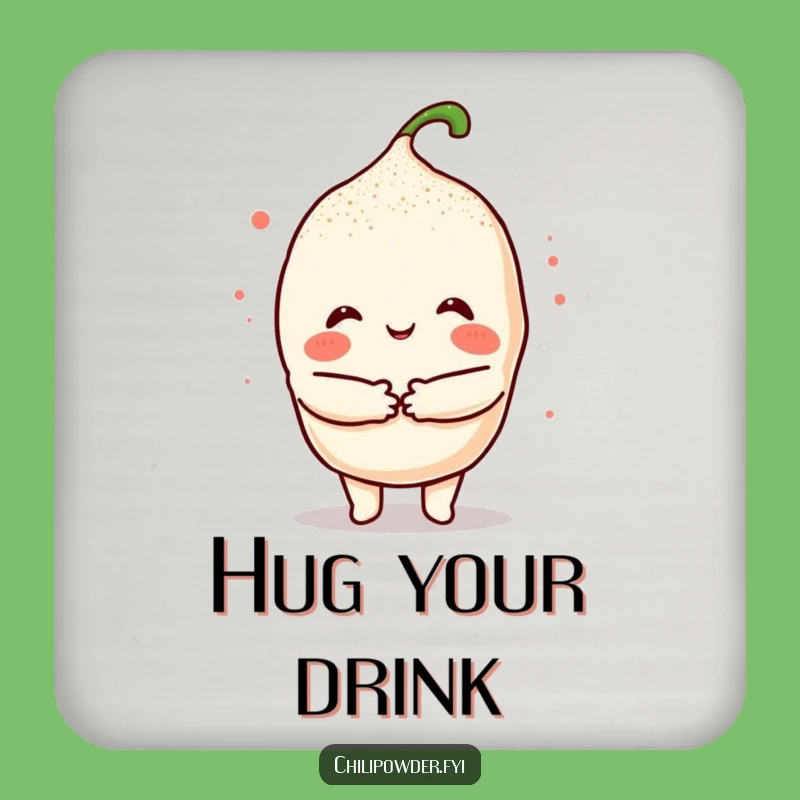 Funny Kawaii Chili Hug Coaster: Protect Surfaces with Spicy Warmth