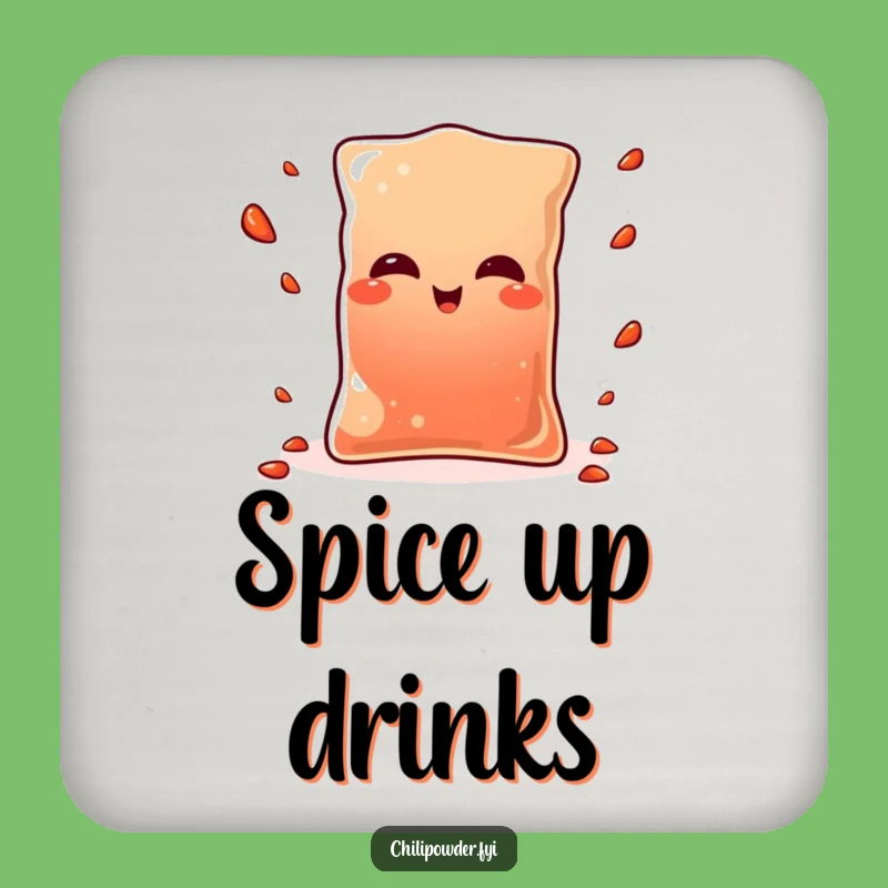 Funny Kawaii Chili Pouch Winking Coaster - Protect Surfaces With Humor