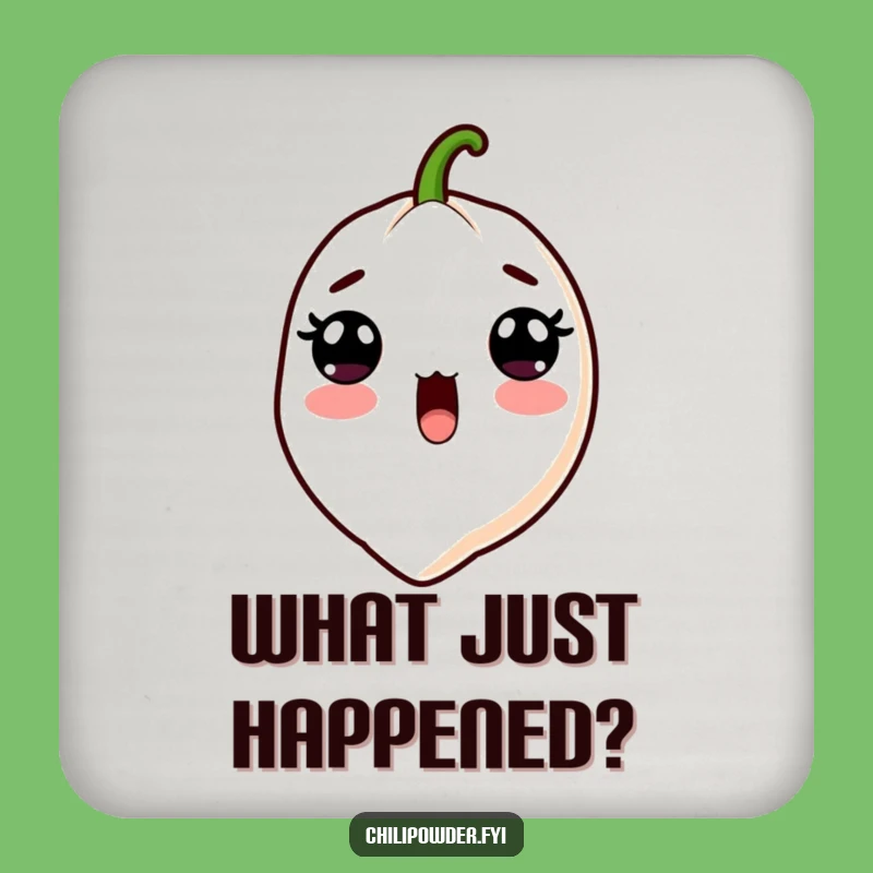 Funny Kawaii Chili Powder Surprise Coaster - Hilarious Spicy Drink Protector Gift