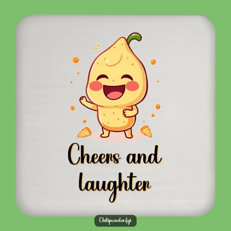 Funny Laughing Chili Coaster: Protect Surfaces with Joy