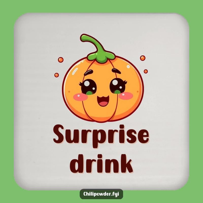 Funny Surprise Chili Powder Coaster: Protect Surfaces with Playful Shock