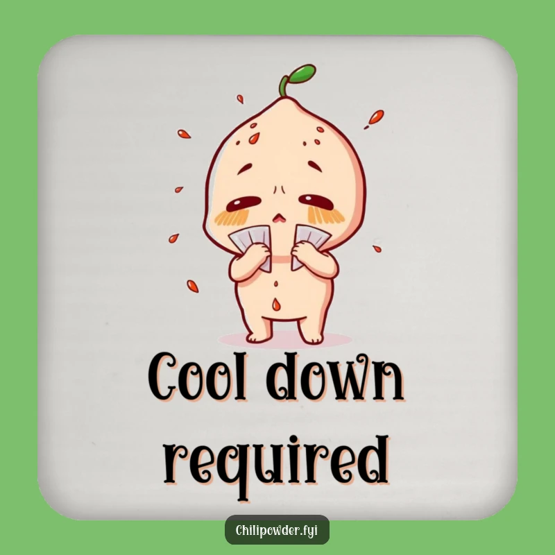 Funny Sweating Chili Powder Coaster Set: Dramatic Heat Relief Protection