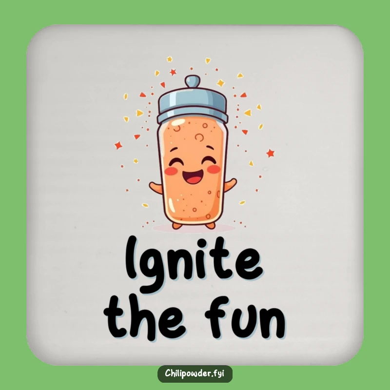 Funny Chili Confetti Coaster: Protect Surfaces with Party Sparkle!