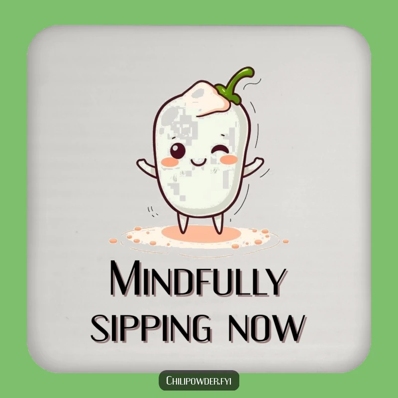Funny Kawaii Chili Powder Tiptoe Coaster - Secretly Amused Spicy Drink Protector Gift