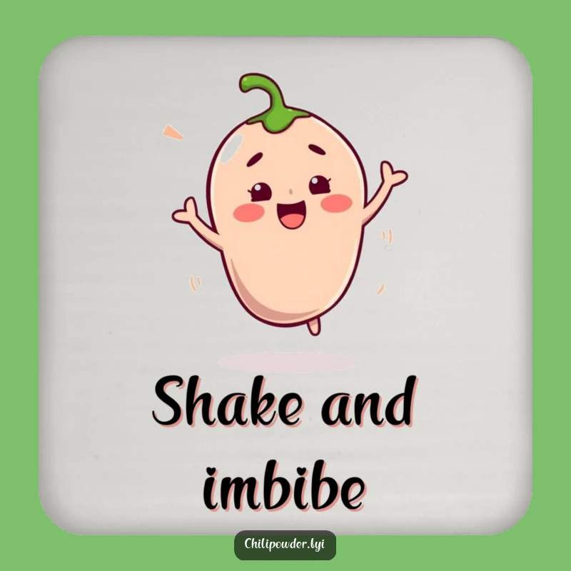 Funny Kawaii Chili Powder Shimmy Coaster: Protect Surfaces with Spicy Fun
