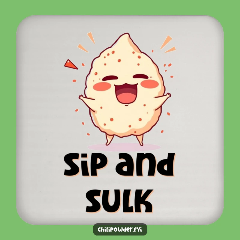 Funny Chili Powder Tantrum Coaster - Hilarious Giggling Protection for Surfaces