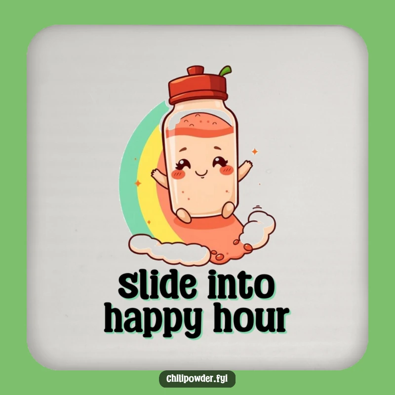 Funny Rainbow Chili Coaster: Protect Tables with Colorful Fun!